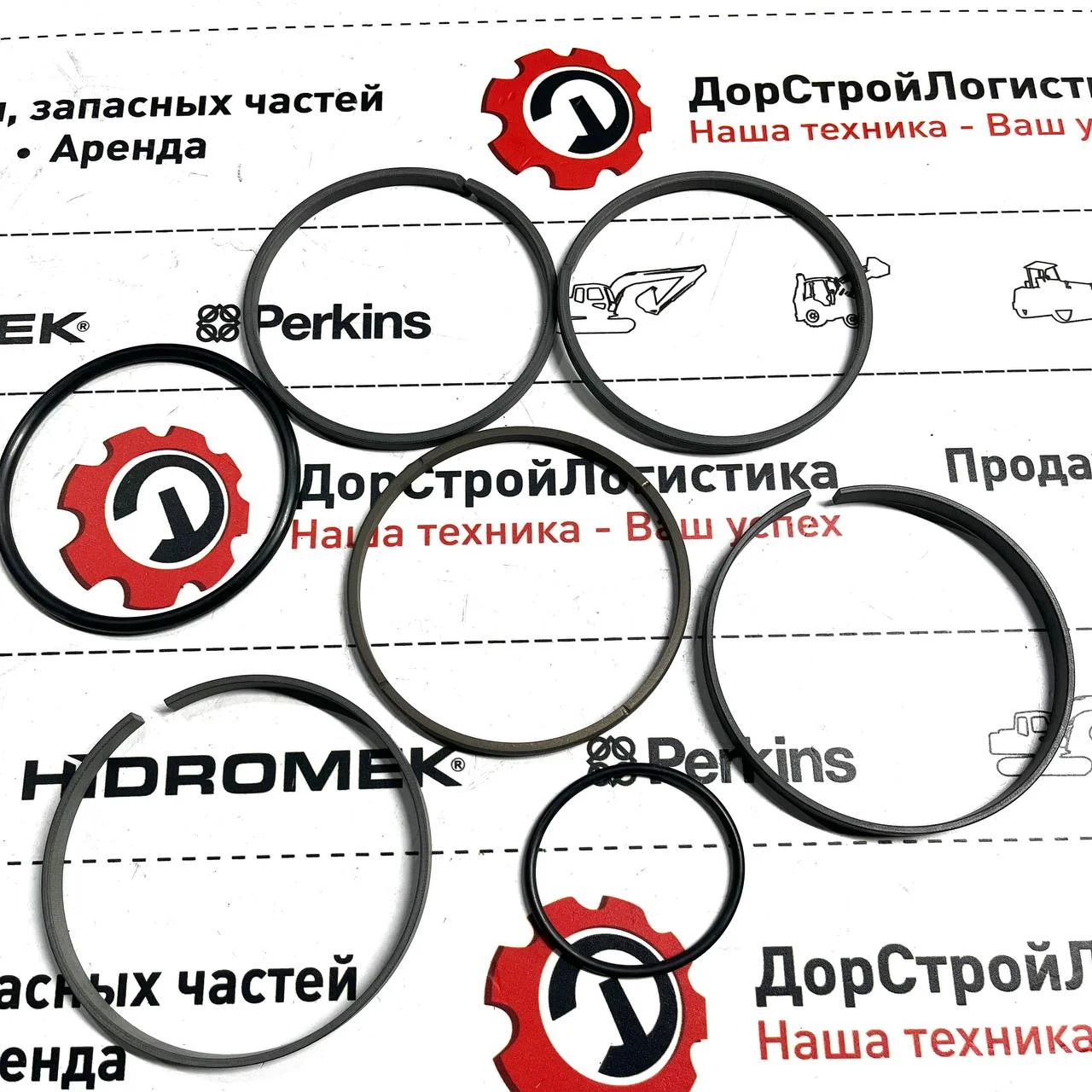 Ремкомплект поршня г/ц подъема экскаваторной рукояти HIDROMEK 102, сер 1 / S4881008