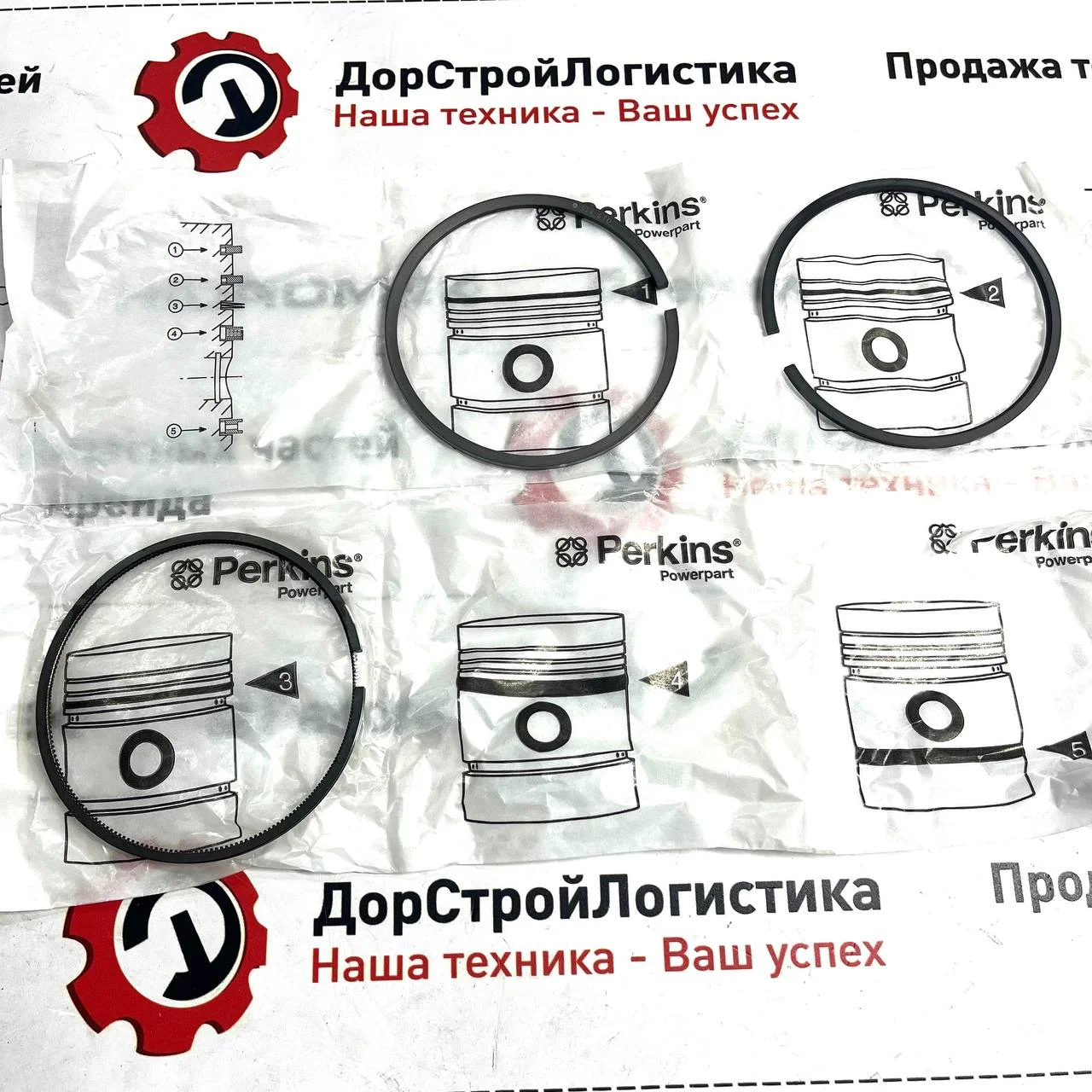 Кольца поршневые к-т на 1 поршень дв-ля Perkins / 225-5436 / 02/202921 / 3136L025
